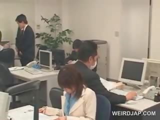 Appealing Asian Office enchantress Gets Sexually Teased At Work