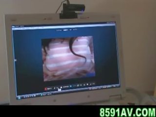 Mosaic: krūtinga jaunas patelė internetinė kamera vid